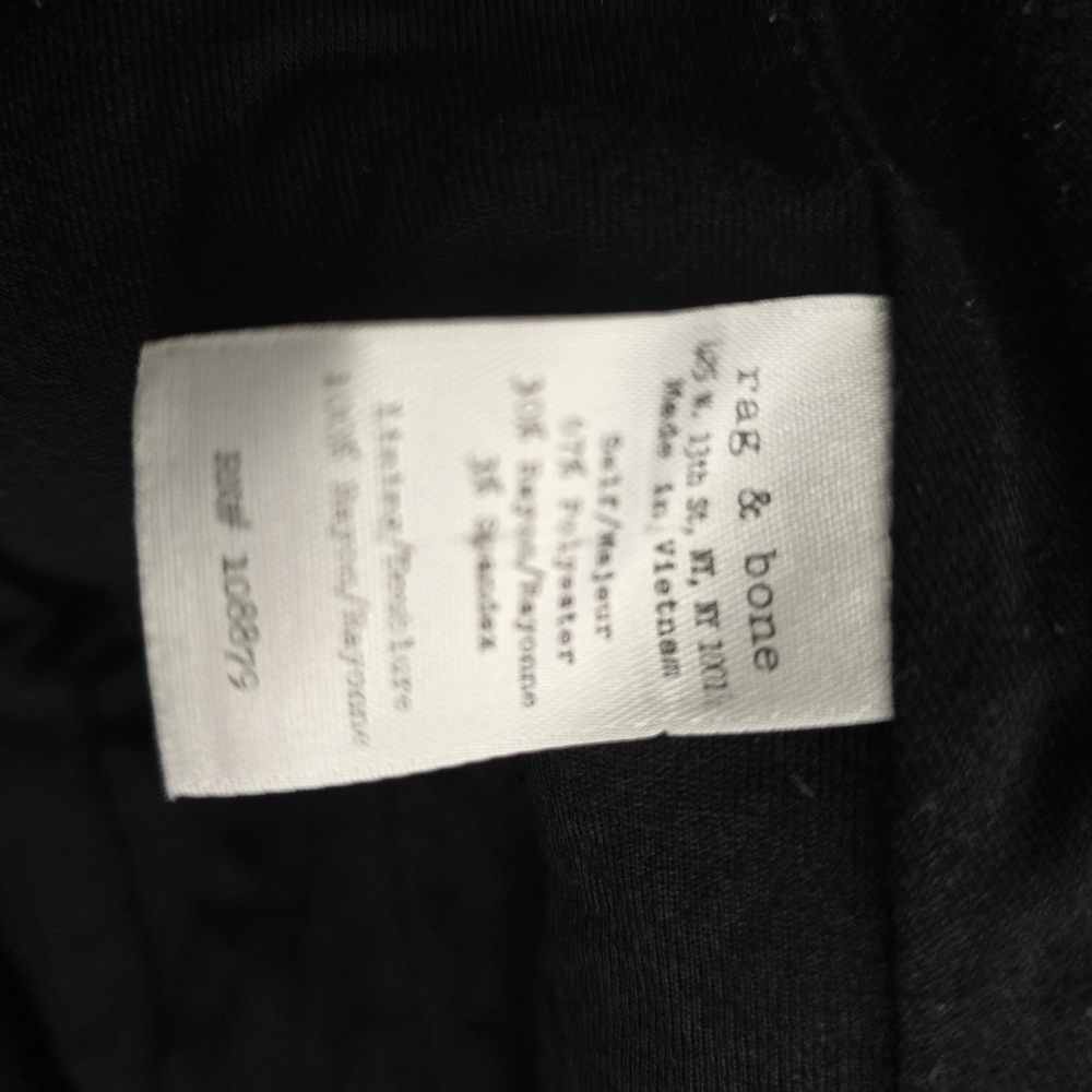 Rag & Bone Black Textured Fit & Flare Dress | XS - Picture 5 of 7